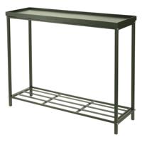 Pro Garden Plantenrek/plantentafel - groen - metaal - 75 x 23 x 60 cm - binnen en buiten