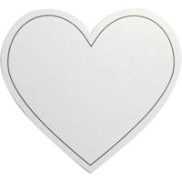 Hartvormige witte wenskaarten - 10x stuks - Bruiloft huwelijk uitnodigingen of bedankjes Hartvormige witte wenskaarten - 10x stuks - Bruiloft huwelijk uitnodigingen of bedankjes