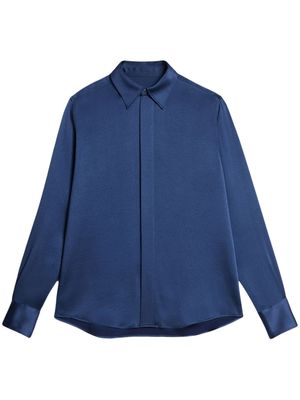 AMI Paris chemise en satin à manches longues - Bleu