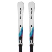 Salomon E Addikt + Mi12 GW F80 Ski White/Neon Blue/Red 163