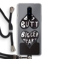 Big butt bigger heart: OnePlus 8 Transparant Hoesje met koord