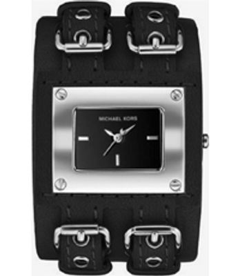 Horlogeband Michael Kors MK2152 Leder Zwart 40mm