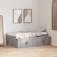 Opbergbedframe met opslag Grijs sonoma 90 x 200 cm Bewerkt hout