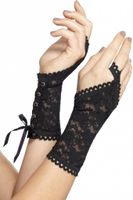 Zwarte Kanten Handschoenen Vrouw - thumbnail