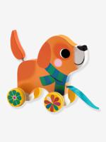 Lou, houten hond om te trekken - DJECO meerkleurig - thumbnail