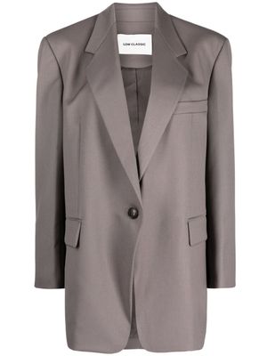 Low Classic veste boutonnée à revers crantés - Gris