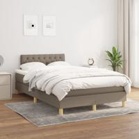 Boxspring met matras stof taupe 120x200 cm