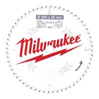Milwaukee Cirkelzaagblad voor Hout | Ø 305mm Asgat 30mm 60T - 4932471321 Milwaukee Cirkelzaagblad voor Hout | Ø 305mm Asgat 30mm 60T - 4932471321
