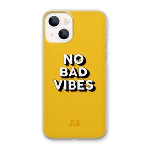 No Bad Vibes: iPhone 13 mini Transparant Hoesje
