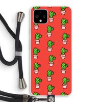 Mini cactus: Pixel 4 XL Transparant Hoesje met koord