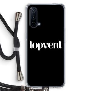 Topvent Zwart: OnePlus Nord CE 5G Transparant Hoesje met koord