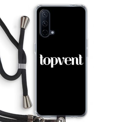 Topvent Zwart: OnePlus Nord CE 5G Transparant Hoesje met koord