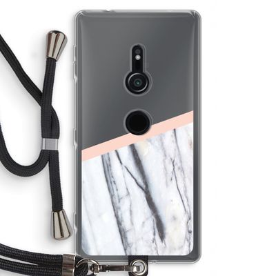 A touch of peach: Sony Xperia XZ2 Transparant Hoesje met koord