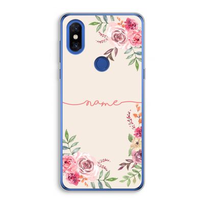 Rozen: Xiaomi Mi Mix 3 Transparant Hoesje