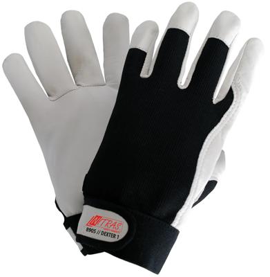 NITRAS SAFETY Glove size 11 black nappa leather gray