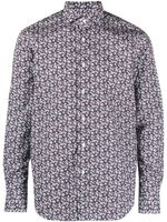 Xacus floral-print cotton shirt - Rouge - thumbnail