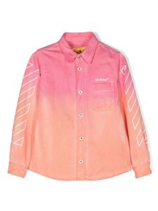 Off-White Kids chemise à motif tie dye - Rose