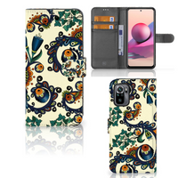 Wallet Case Xiaomi Redmi Note 10S | 10 4G | Poco M5s Barok Flower - thumbnail