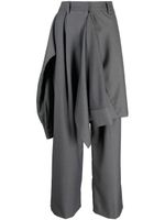 Goen.J pantalon droit à design superposé - Gris