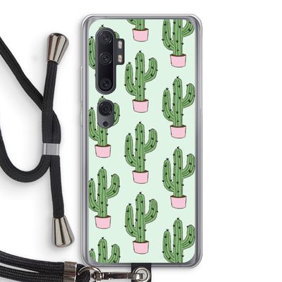 Cactus Lover: Xiaomi Mi Note 10 Transparant Hoesje met koord