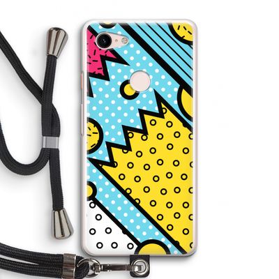 Pop Art #1: Pixel 3 Transparant Hoesje met koord