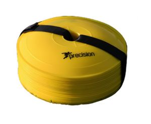 Precision platte trainingshoedjes 21 cm geel 40 stuks