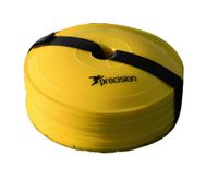 Precision platte trainingshoedjes 21 cm geel 40 stuks - thumbnail