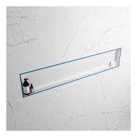 Wandnis Solid Surface Easy | In- en opbouw | 150x30x8 cm | 1 vak | Jeans/Talc