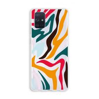 Colored Zebra: Galaxy A71 Transparant Hoesje