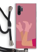 Pink boots: Samsung Galaxy Note 10 Plus Transparant Hoesje met koord