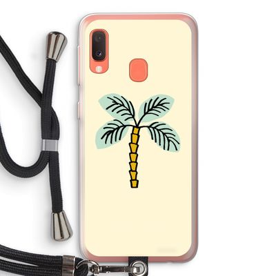 Palmboom: Samsung Galaxy A20e Transparant Hoesje met koord