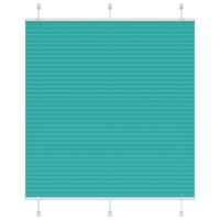 VidaXL Plissé rolgordijn 120x150cm stofbreedte 119,4cm petrol groen