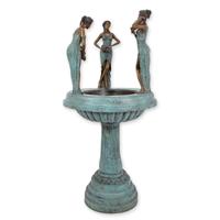 A BRONZE FOUNTAIN WITH 3 WOMEN