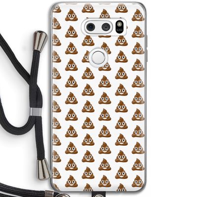 Poop emoji: LG V30 Transparant Hoesje met koord