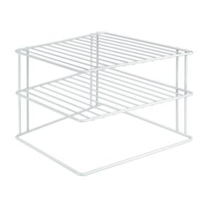 Metaltex silos space bordenrek 2 etages 25x25x19 cm wit