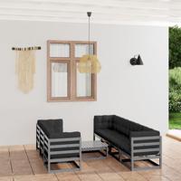 8-delige Loungeset met kussens massief grenenhout 8-delige Loungeset met kussens massief grenenhout