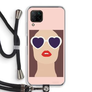 Red lips: Huawei P40 Lite Transparant Hoesje met koord