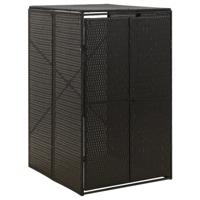 Containerberging enkel 70x80x117 cm poly rattan zwart Containerberging enkel 70x80x117 cm poly rattan zwart