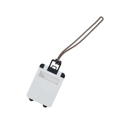 Kofferlabel - 9,5 cm - Reiskoffer reisaccessoires - wit - beschrijfbaar