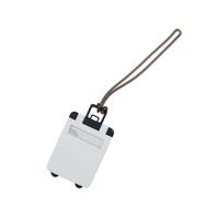 Kofferlabel - 9,5 cm - Reiskoffer reisaccessoires - wit - beschrijfbaar