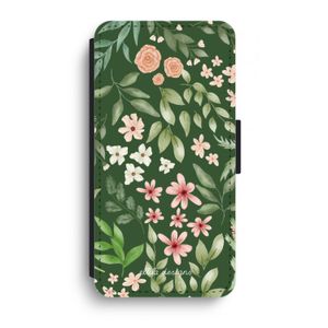 Botanical green sweet flower heaven: iPhone XR Flip Hoesje