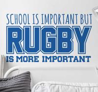 Muursticker school vs Rugby