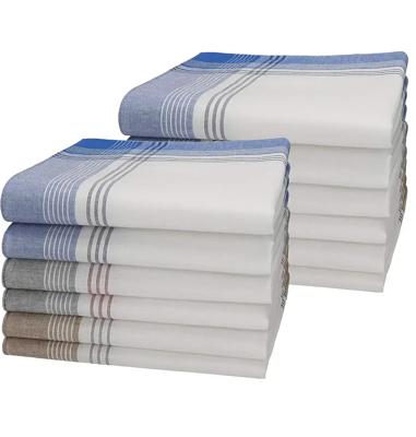12 stuks heren zakdoeken - White Summer - Betaalbare katoenen zakdoeken - 100% katoen