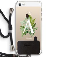 Green Brush: iPhone 5 / 5S / SE Transparant Hoesje met koord
