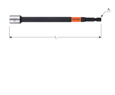 Rotec Dopsleutel | E6.3 | 1/4" Bitopname | Magnetisch | SW 1/4"x150 - 821.11011