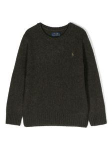 POLO RALPH LAUREN KIDS pull en maille fine à logo brodé - Vert