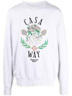 Casablanca sweat à logo brodé - Gris