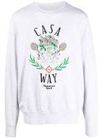Casablanca sweat à logo brodé - Gris