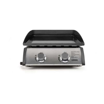 Gasplancha - LIVOO - DOC296 - 2 branders - Grijs