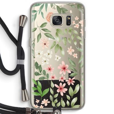 Botanical sweet flower heaven: Samsung Galaxy S7 Transparant Hoesje met koord